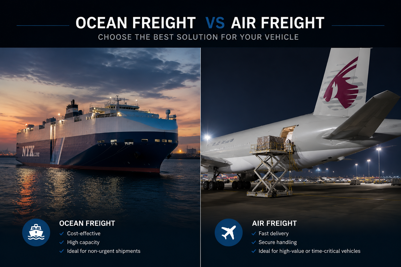 Shipping a Car Overseas: Ocean vs Air Freight Explained